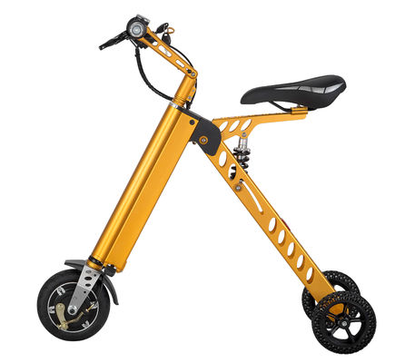 गुणवत्ता  Yellow Motorized Folding Bike / Smallest Lightest Folding Bike Battery Assisted फैक्टरी